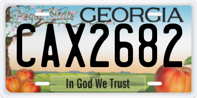 GA license plate CAX2682