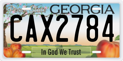 GA license plate CAX2784