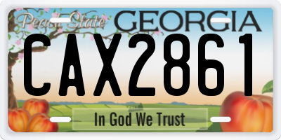 GA license plate CAX2861