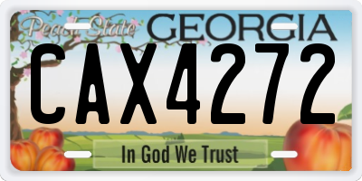 GA license plate CAX4272