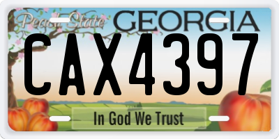 GA license plate CAX4397
