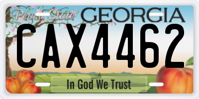 GA license plate CAX4462