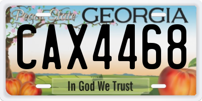 GA license plate CAX4468