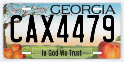 GA license plate CAX4479