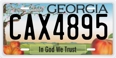 GA license plate CAX4895