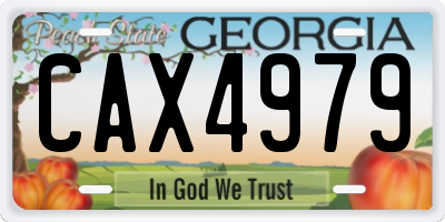 GA license plate CAX4979