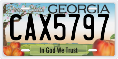 GA license plate CAX5797