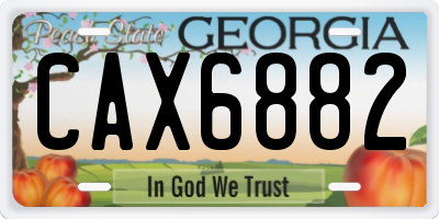 GA license plate CAX6882