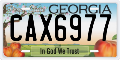 GA license plate CAX6977