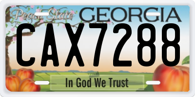 GA license plate CAX7288