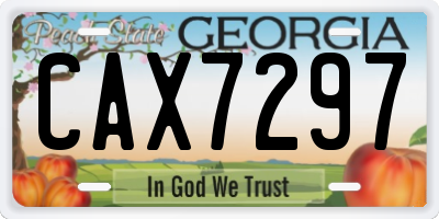 GA license plate CAX7297
