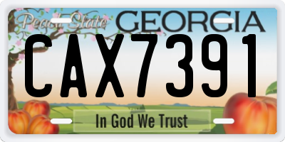 GA license plate CAX7391