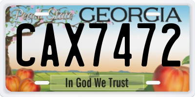 GA license plate CAX7472