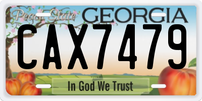 GA license plate CAX7479
