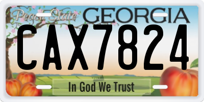 GA license plate CAX7824