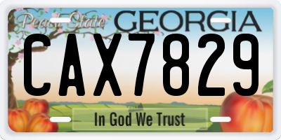 GA license plate CAX7829