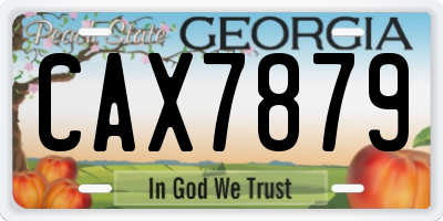 GA license plate CAX7879