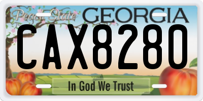 GA license plate CAX8280