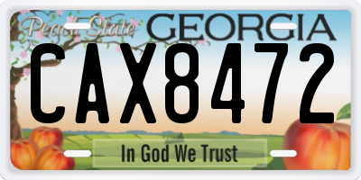 GA license plate CAX8472