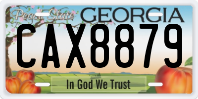 GA license plate CAX8879