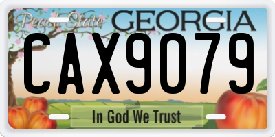 GA license plate CAX9079