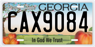 GA license plate CAX9084