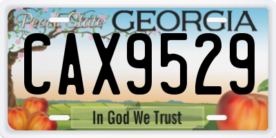 GA license plate CAX9529
