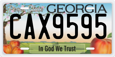 GA license plate CAX9595