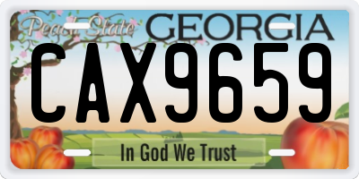 GA license plate CAX9659