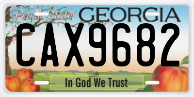 GA license plate CAX9682