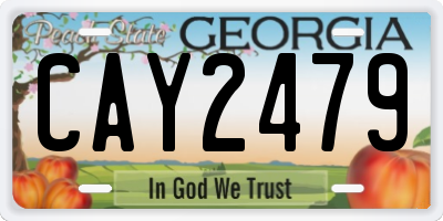 GA license plate CAY2479