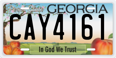 GA license plate CAY4161