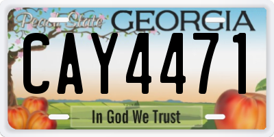 GA license plate CAY4471