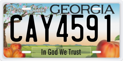 GA license plate CAY4591
