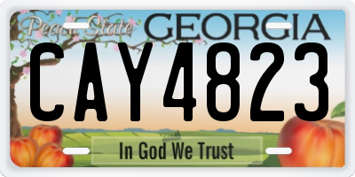 GA license plate CAY4823