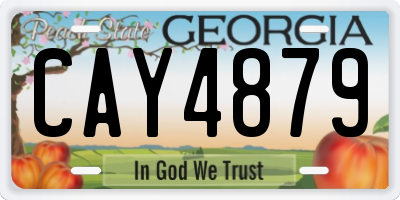 GA license plate CAY4879