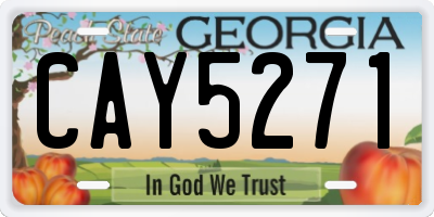 GA license plate CAY5271