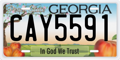 GA license plate CAY5591