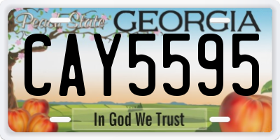 GA license plate CAY5595