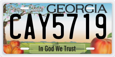 GA license plate CAY5719