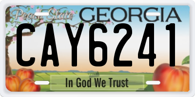 GA license plate CAY6241