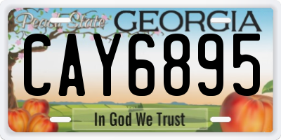 GA license plate CAY6895