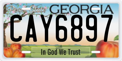 GA license plate CAY6897