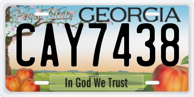 GA license plate CAY7438
