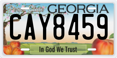 GA license plate CAY8459