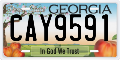 GA license plate CAY9591