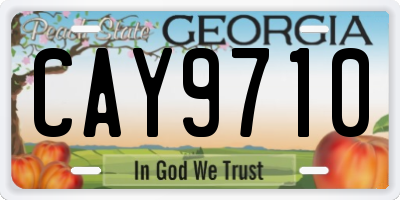 GA license plate CAY9710