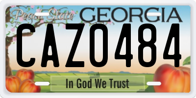 GA license plate CAZ0484