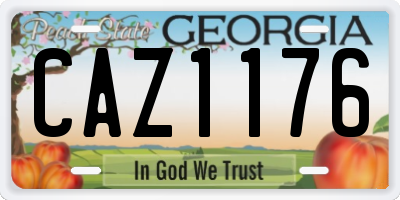 GA license plate CAZ1176