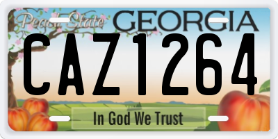 GA license plate CAZ1264